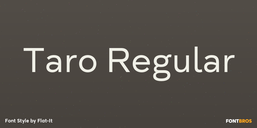 Taro Regular Font Poster #1