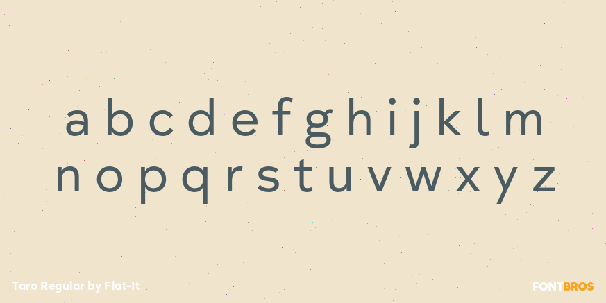 Taro Regular Font Poster #3