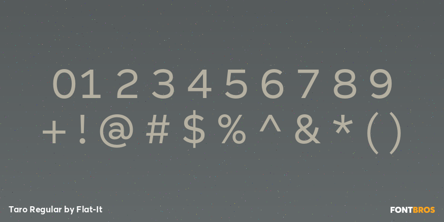 Taro Regular Font Poster #4