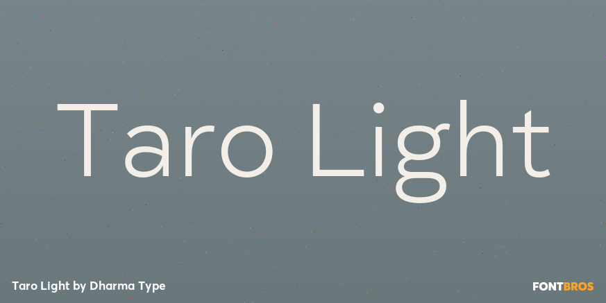 Taro Light Font Poster #1