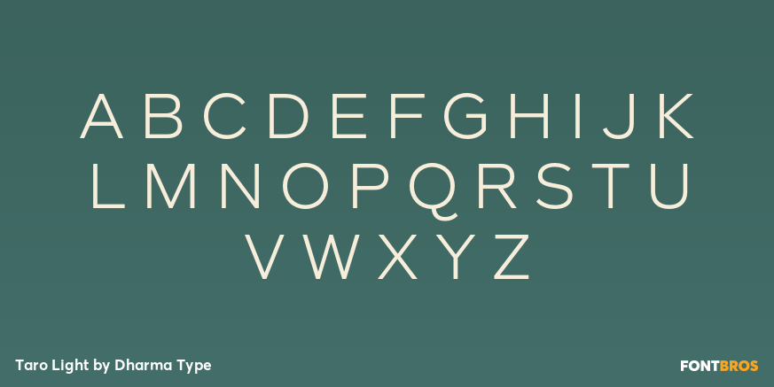 Taro Light Font Poster #2