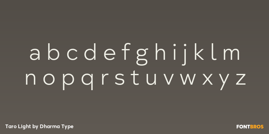 Taro Light Font Poster #3