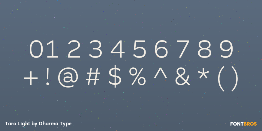 Taro Light Font Poster #4