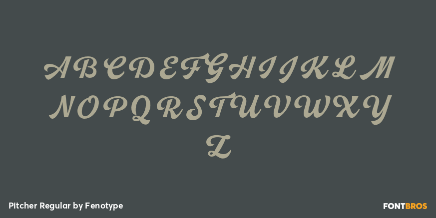 Pitcher Regular Font Poster #2