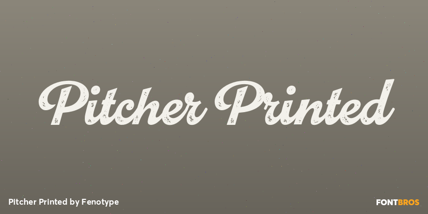 Pitcher Printed Font Poster #1