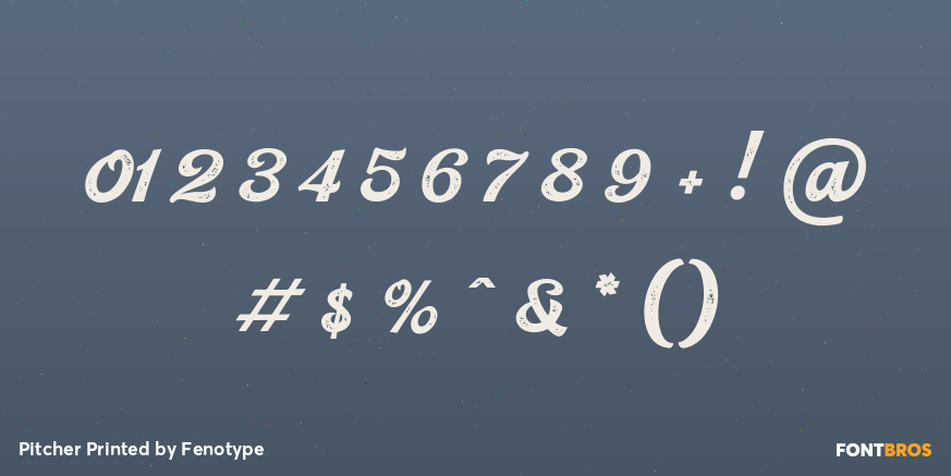 Pitcher Printed Font Poster #4