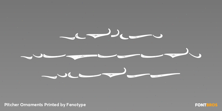 Pitcher Ornaments Printed Font Poster #1