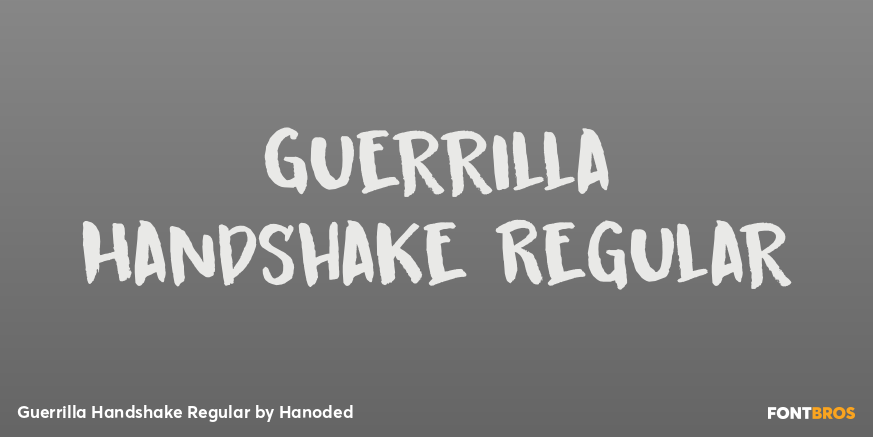 Guerrilla Handshake Regular Font Poster #1