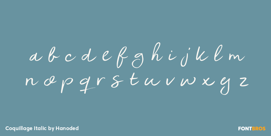 Coquillage Italic Font Poster #3