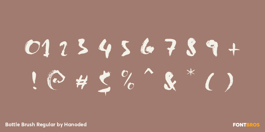 Bottle Brush Regular Font Poster #4