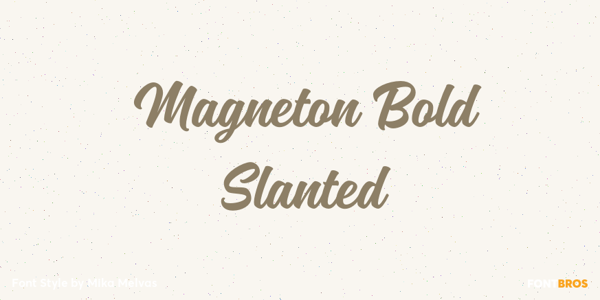 Magneton Bold Slanted Poster