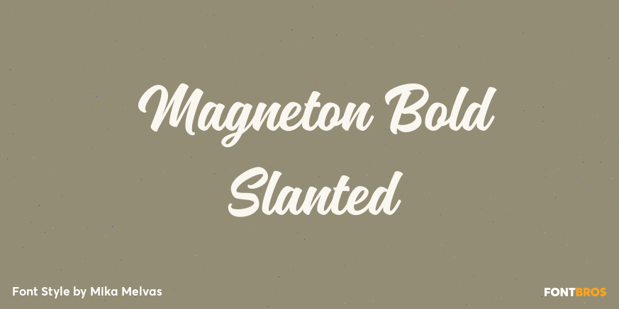 Magneton Bold Slanted Poster