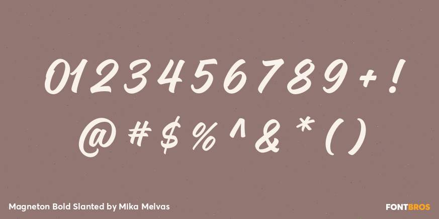 Magneton Bold Slanted Font Poster #1