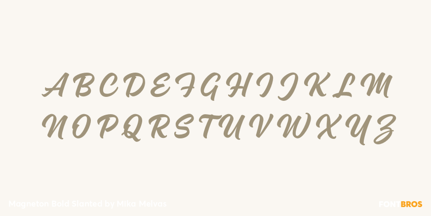 Magneton Bold Slanted Font Poster #1