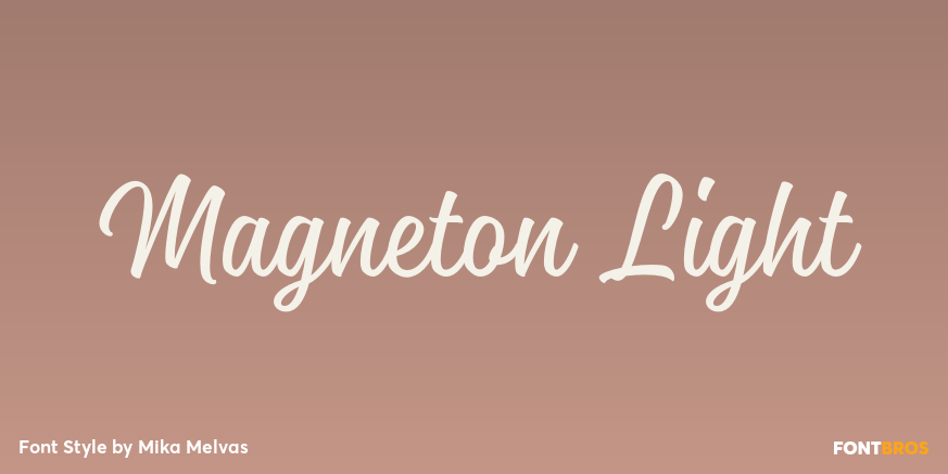 Magneton Light Font Poster #1