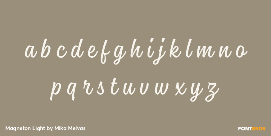 Magneton Light Font Poster #1