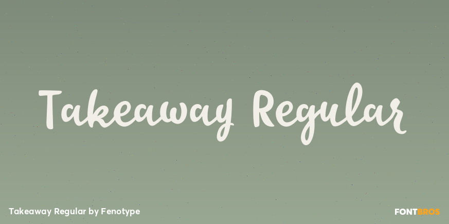 Takeaway Regular Font Poster #1