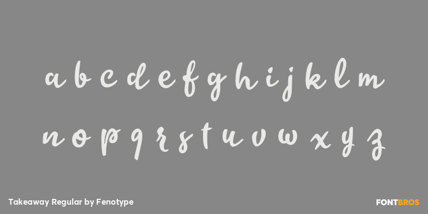Takeaway Regular Font Poster #3
