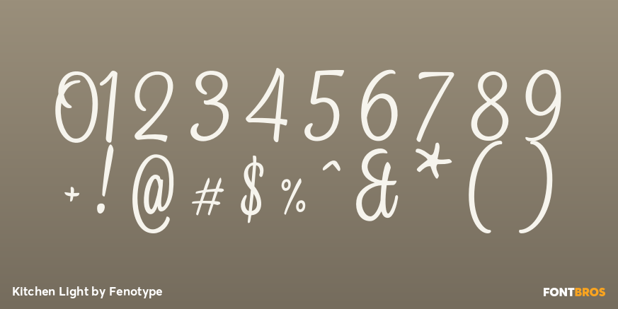 Kitchen Light Font Poster #1