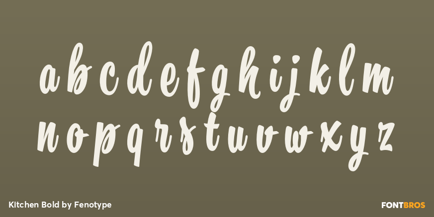 Kitchen Bold Font Poster #3