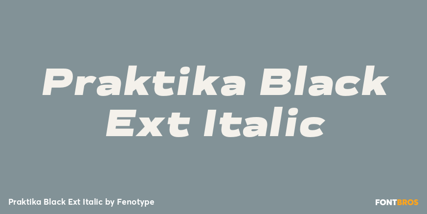 Praktika Black Ext Italic Font Poster #1