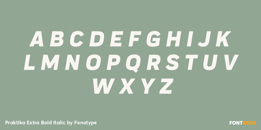 Praktika Extra Bold Italic Font Poster #2