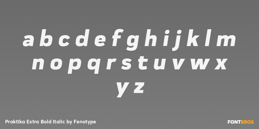 Praktika Extra Bold Italic Font Poster #3