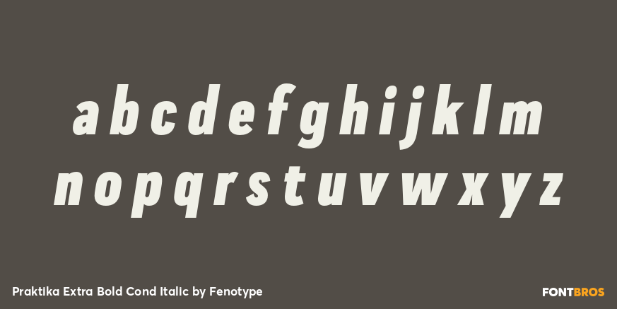 Praktika Extra Bold Cond Italic Font Poster #1
