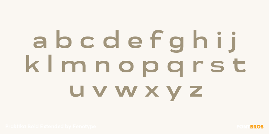 Praktika Bold Extended Font Poster #3
