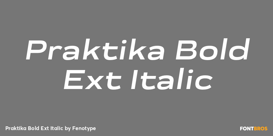 Praktika Bold Ext Italic Font Poster #1