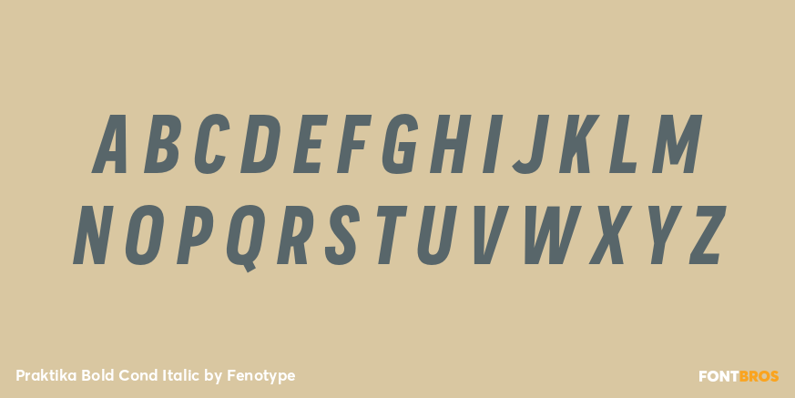 Praktika Bold Cond Italic Font Poster #2