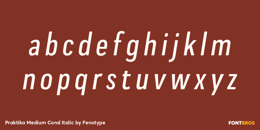 Praktika Medium Cond Italic Font Poster #1