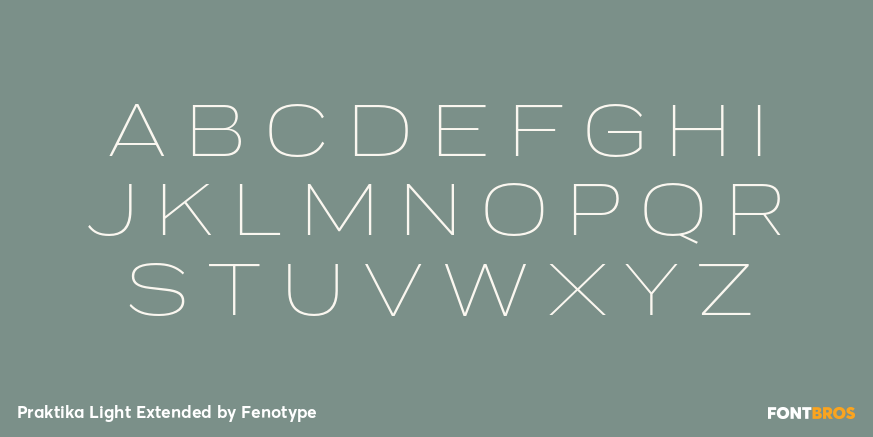 Praktika Light Extended Font Poster #2