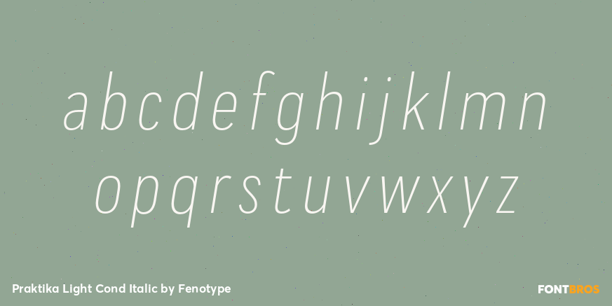 Praktika Light Cond Italic Font Poster #3