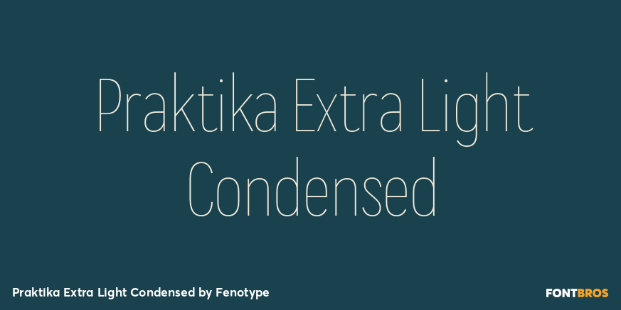 Praktika Extra Light Condensed Font Poster #1