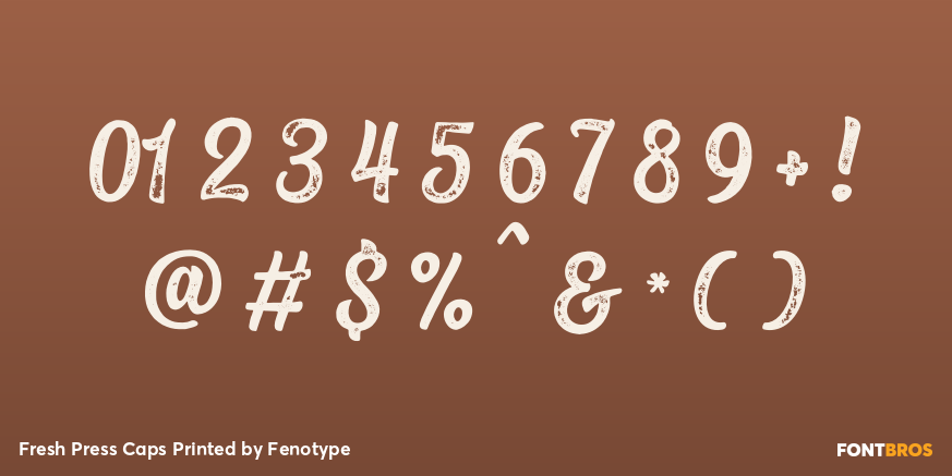 Fresh Press Caps Printed Font Poster #1