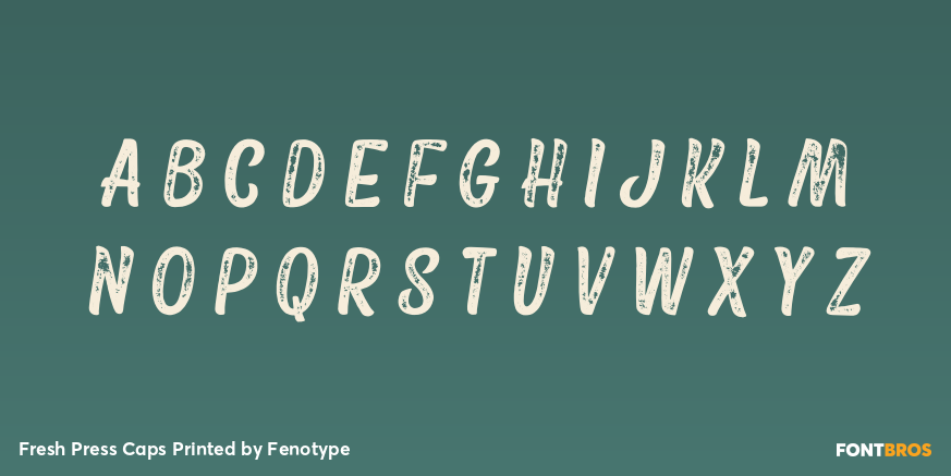 Fresh Press Caps Printed Font Poster #3