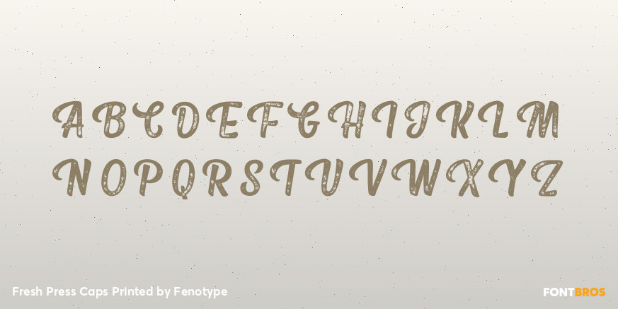 Fresh Press Caps Printed Font Poster #1