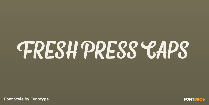 Fresh Press Caps Font Poster #1