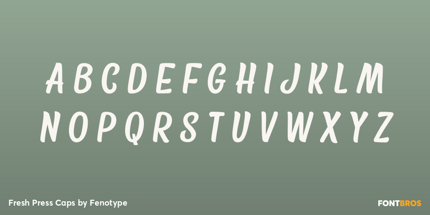 Fresh Press Caps Font Poster #3