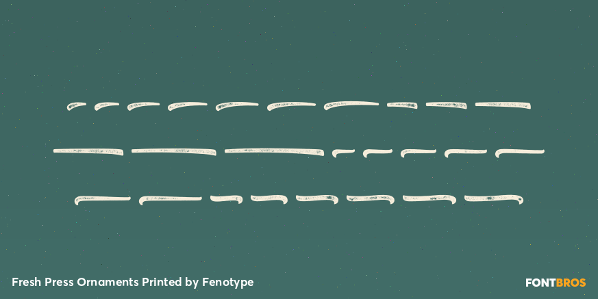 Fresh Press Ornaments Printed Font Poster #2