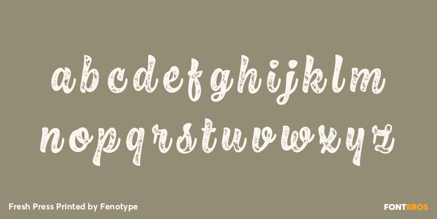 Fresh Press Printed Font Poster #3