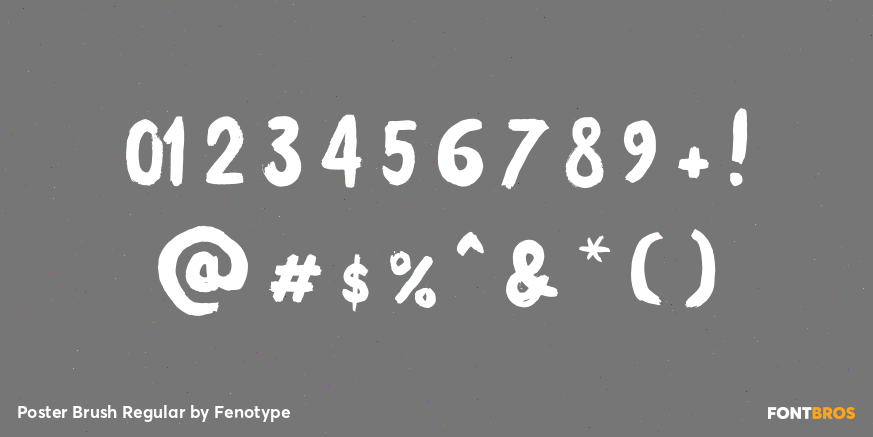 Poster Brush Regular Font Poster #1