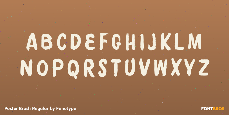 Poster Brush Regular Font Poster #2