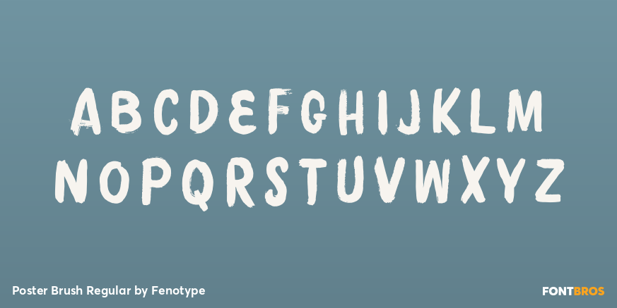 Poster Brush Regular Font Poster #1
