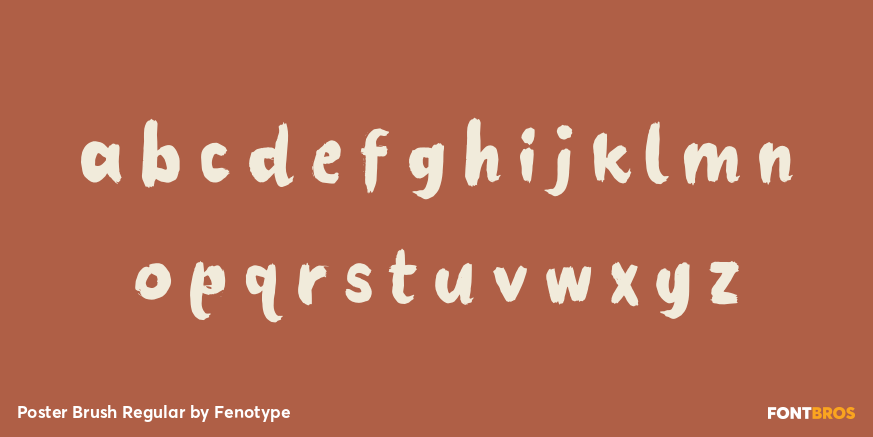 Poster Brush Regular Font Poster #1