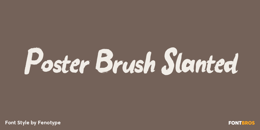 Poster Brush Slanted Poster