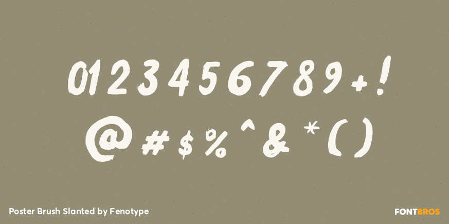 Poster Brush Slanted Font Poster #4