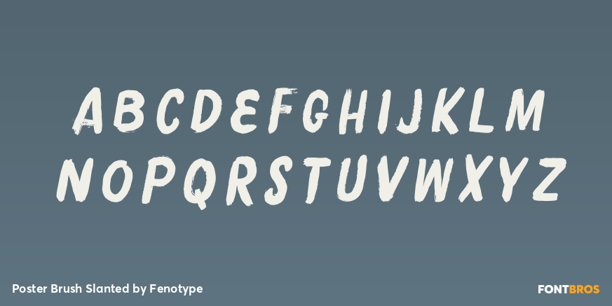 Poster Brush Slanted Font Poster #2
