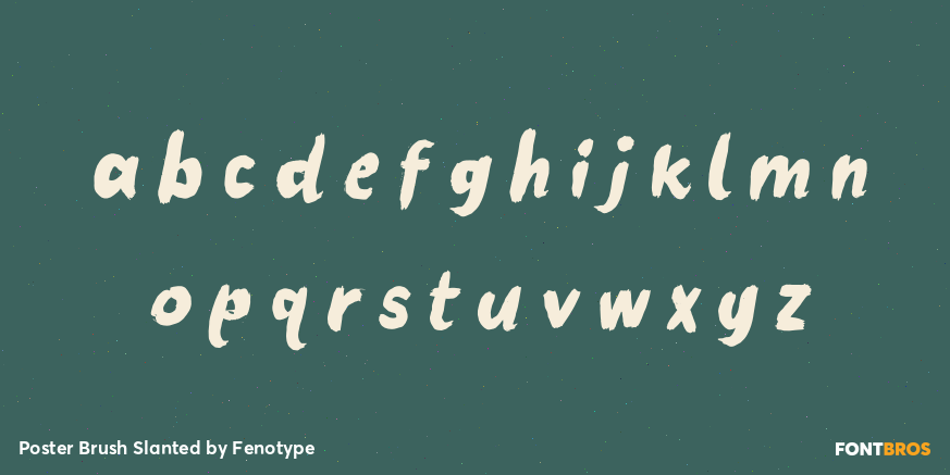 Poster Brush Slanted Font Poster #3